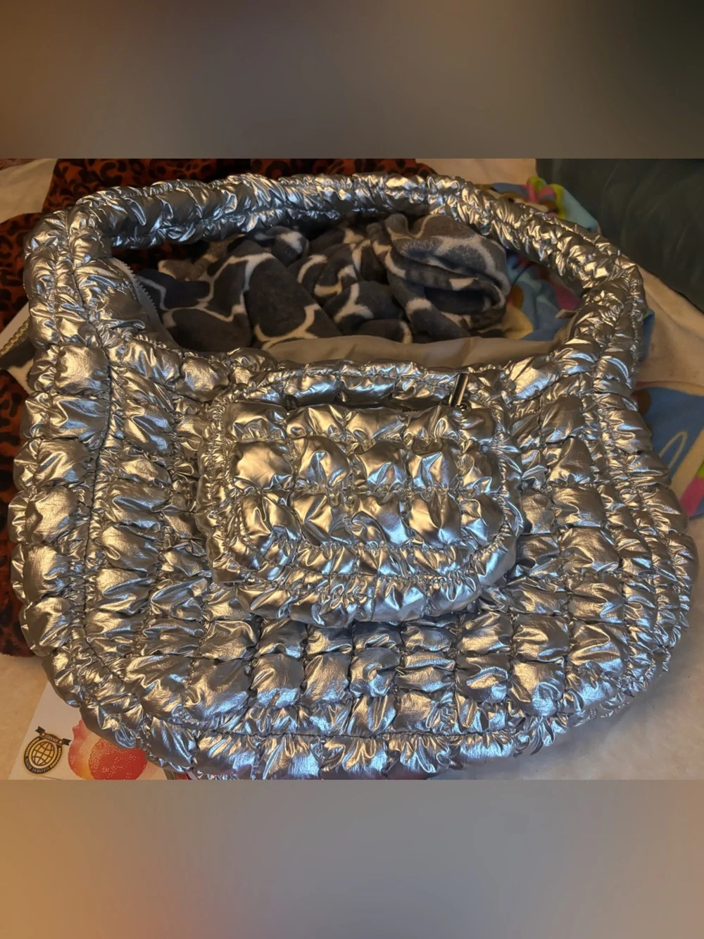Silence + Noise Elle Bubble Hobo Shoulder Bag *NWOT* + Free Mini Bag